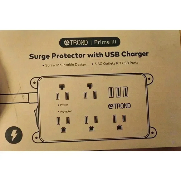 Surge protector with ups chargers - Picture 1 of 2